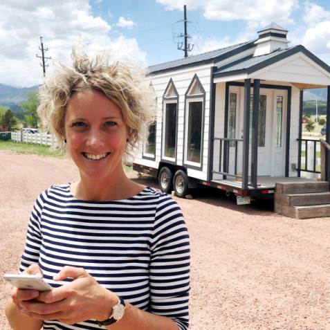Frieda Bakker voor tiny house in Amerika appen